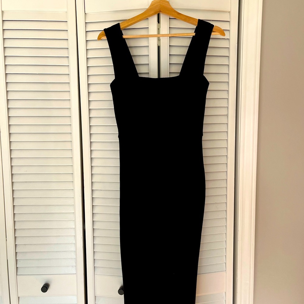 Reformation Cassi Ribbed square neck LBD